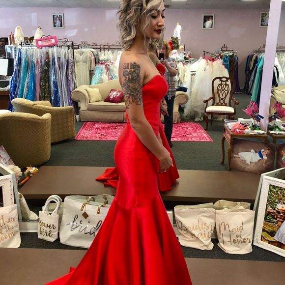 Red Ball Gown - Picture 3 of 5